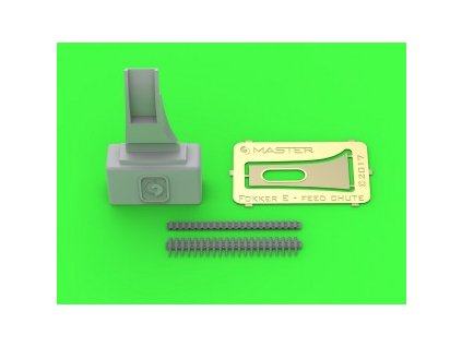 AM 32 105 01 okker E.II E.III (Early) ammunition feed chute with belt for LMG 08 Spandau (for Wingnut Wings kit)