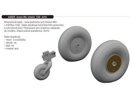 648835 Anson Mk.I wheels 1 48 Airfix