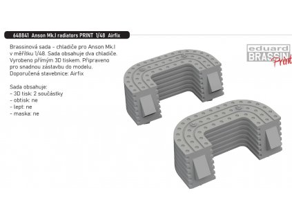 648841 Anson Mk.I radiators PRINT 1 48 Airfix