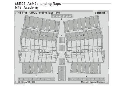481105 A6M2b landing flaps 1 48 Academy