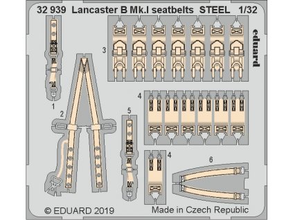 1/32 Lancaster B Mk.I seatbelts STEEL (HKM)
