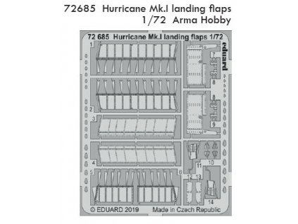 72685 Hurricane Mk.I landing flaps 1 72 Arma Hobby