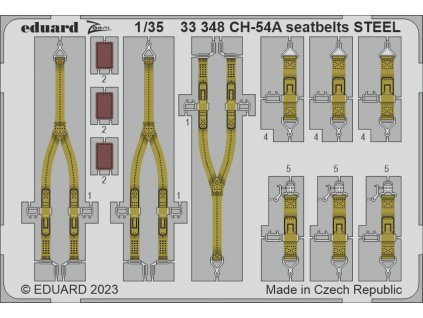 1/35 CH-54A seatbelts STEEL (ICM)