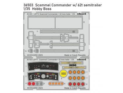 36503 Scammel Commander with 62t semitrailer 1 35 Hobbyboss
