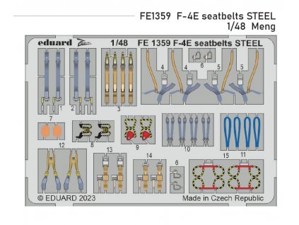 FE1359 F 4E seatbelts STEEL 1 48 Meng