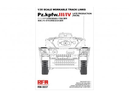 1/35 Panzer III / IV late workable tracks 40cm