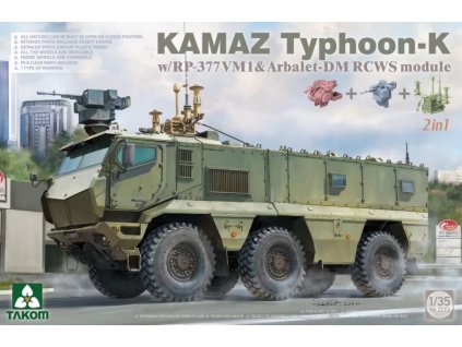 Takom 2173 KAMAZ Typhoon K with RP 377VM1 & Arbalet DM RCWS module