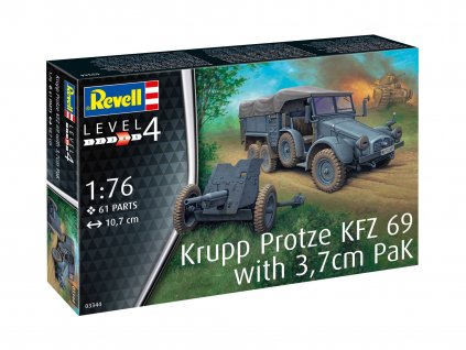Plastic ModelKit military 03344 - Krupp Protze KFZ 69 with 3,7cm Pak (1:76)