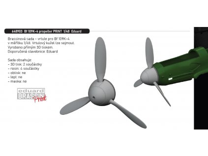 648903 Bf 109K 4 propeller PRINT 1 48 Eduard