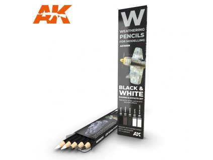 246 black white shading effects set pencils