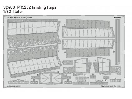 32488 MC.202 landing flaps 1 32 Italeri
