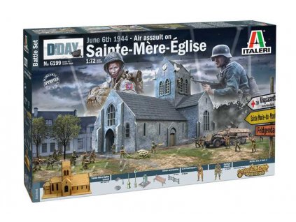 Model Kit diorama 6199 - Battle of Normandy: Saint-Mere-Église 6 June 1944 (1:72)