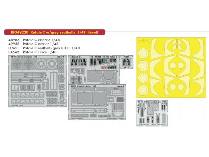 BIG49220 Rafale C with grey seatbelts 1 48 Revell