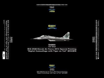 S4809 MiG 29AS Slovak Air Force 2014 Digital camouflage with Tiger on tail 2014 2016