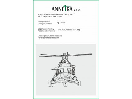 1/48 Mi 17Hip (AMK/Annetra)- značení podlahy nákladního prostoru vrtulníku