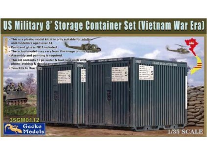 35GM0112 US Military 8' Storage Container Set Vietnam War Era