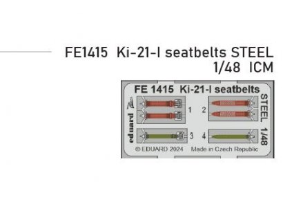 FE1415 Ki 21 I seatbelts STEEL ICM 1 48