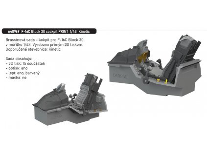 648969 F 16C Block 30 cockpit PRINT 1 48 Kinetic
