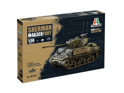 Model Kit tank 25772 - M4A3E8 Sherman "Fury" (1:56)