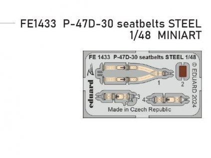 FE1433 P 47D 30 seatbelts STEEL 1 48 MINIART