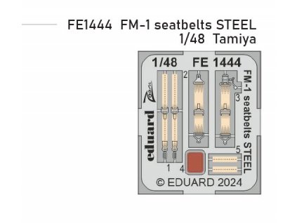 FE1444 FM 1 seatbelts STEEL 1 48 Tamiya