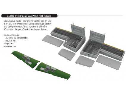 648997 P 51B C gun bays PRINT 1 48 Eduard