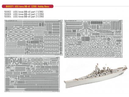 BIG5371 USS Iowa BB 61 1 350 Hobby Boss