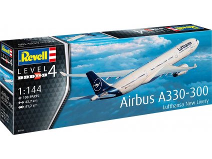 Plastic ModelKit letadlo 03816 - Airbus A330-300 - Lufthansa "New Livery" (1:144)