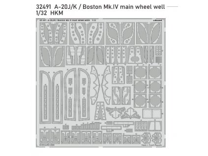 32491 A 20J K Boston Mk.IV main wheel well 1 32 HKM