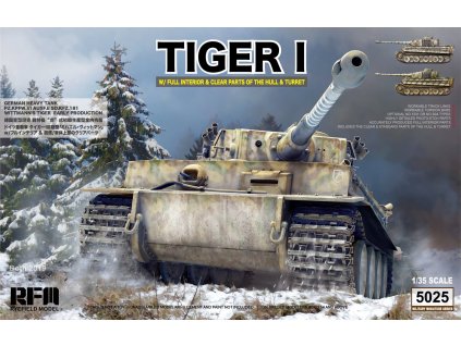 RFM5025 Tiger I w full interior, clear parts of the hull, turret Wittmann