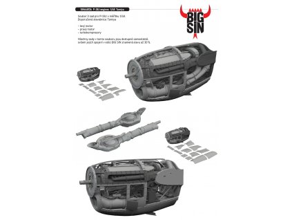 SIN648126 P 38J engines 1 48 Tamiya