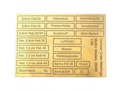 1/35 German Crate Markings (airbrush templates)