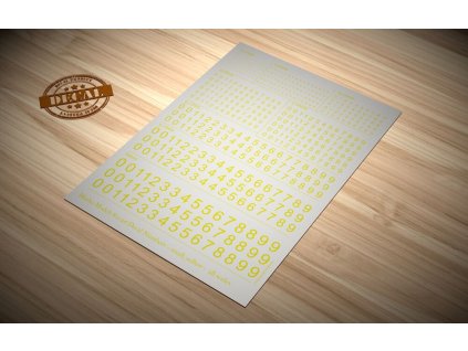 Decal Numbers - small, yellow