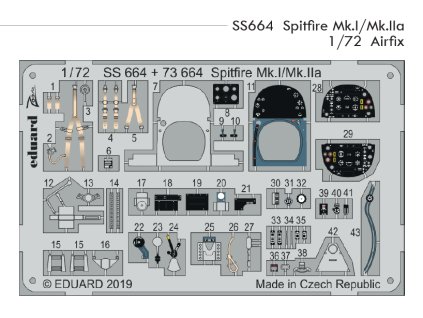 SS664 Spitfire Mk.I Mk.IIa 1 72 Airfix