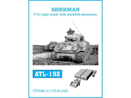 1/35 ATL-192 SHERMAN T-51 type track with duckbill extension. - Friul Model