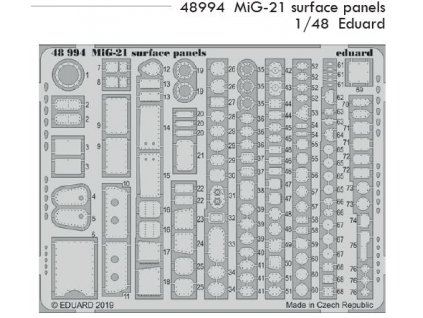 48994 MiG 21 surface panels Eduard