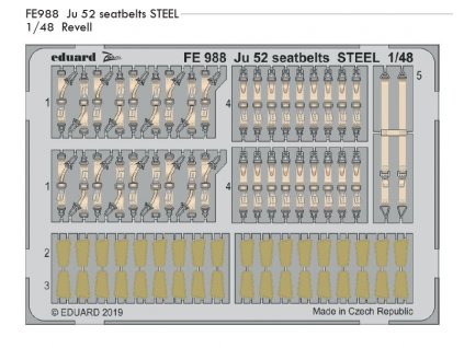 FE988 Ju 52 seatbelts STEEL Revell