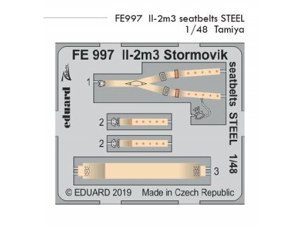 FE997 Il 2m3 seatbelts STEEL Tamiya