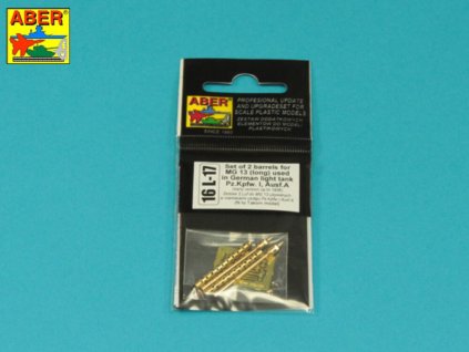 1/16 Set of 2 barrels for guns MG13 (long) used in German light tank Pz.Kpfw. I, Ausf.A early to 1938