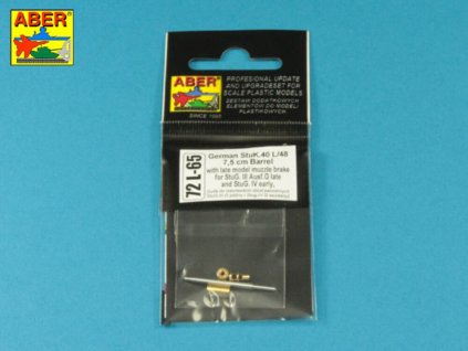 1/72 German StuK.40 L/48 7,5 cm Bartel with middle model muzzle brake for StuG. III Ausf.G late & StuG. IV - early