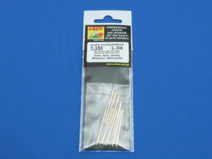 1/350 Set of 9 pcs 406 mm barrels Missouri