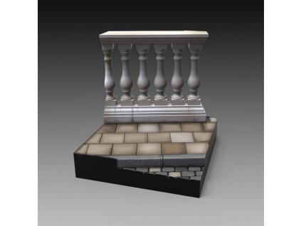 1/35 Base with columns 'cm 4x4'