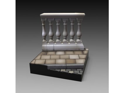 Base with columns  'cm 5x5' (75mm)