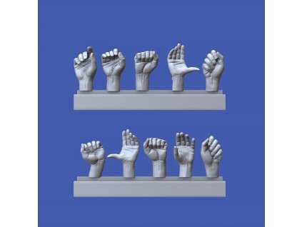 1/16 Assorted hands set No. 2