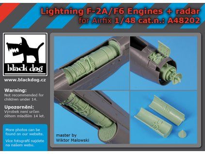 1/48 Lightning F-2 A /F 6 engines ,radar