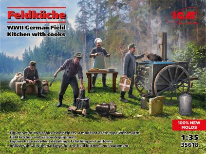 1/35 Feldküche, WWII German Field Kitchen with cooks