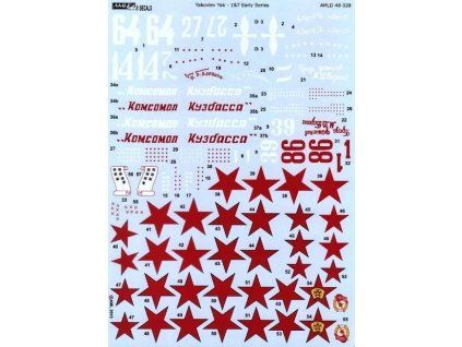 1/48 Decals Soviet Aces in Yakovlev Yak-1 & Yak-7