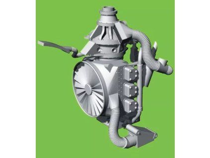 1/48 Piston engine O-335 (3D-Printed)