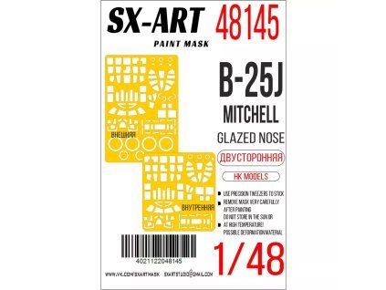 1/48 Paint mask B-25J 'Glazed Nose', double sided