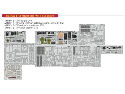 BIG49426 B 17F regular nose PART I 1 48 Eduard